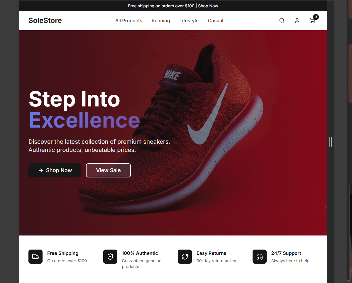 Ecommerce backend web project preview