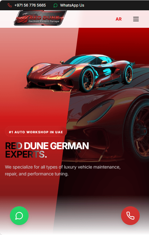 Garage web project preview